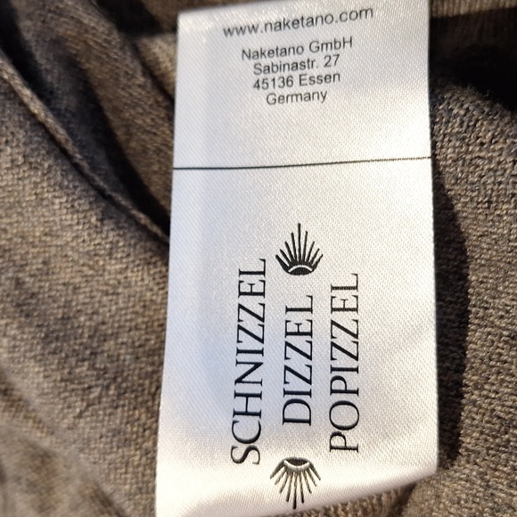 Naketano Brave New World Heather Brown Sweater Dress Size M - Picture 9 of 9